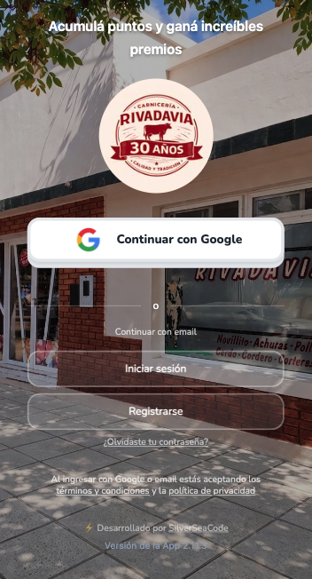 App de fidelización Carnicería Rivadavia