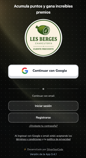 App de fidelización personalizada de Les Berges Charcutería